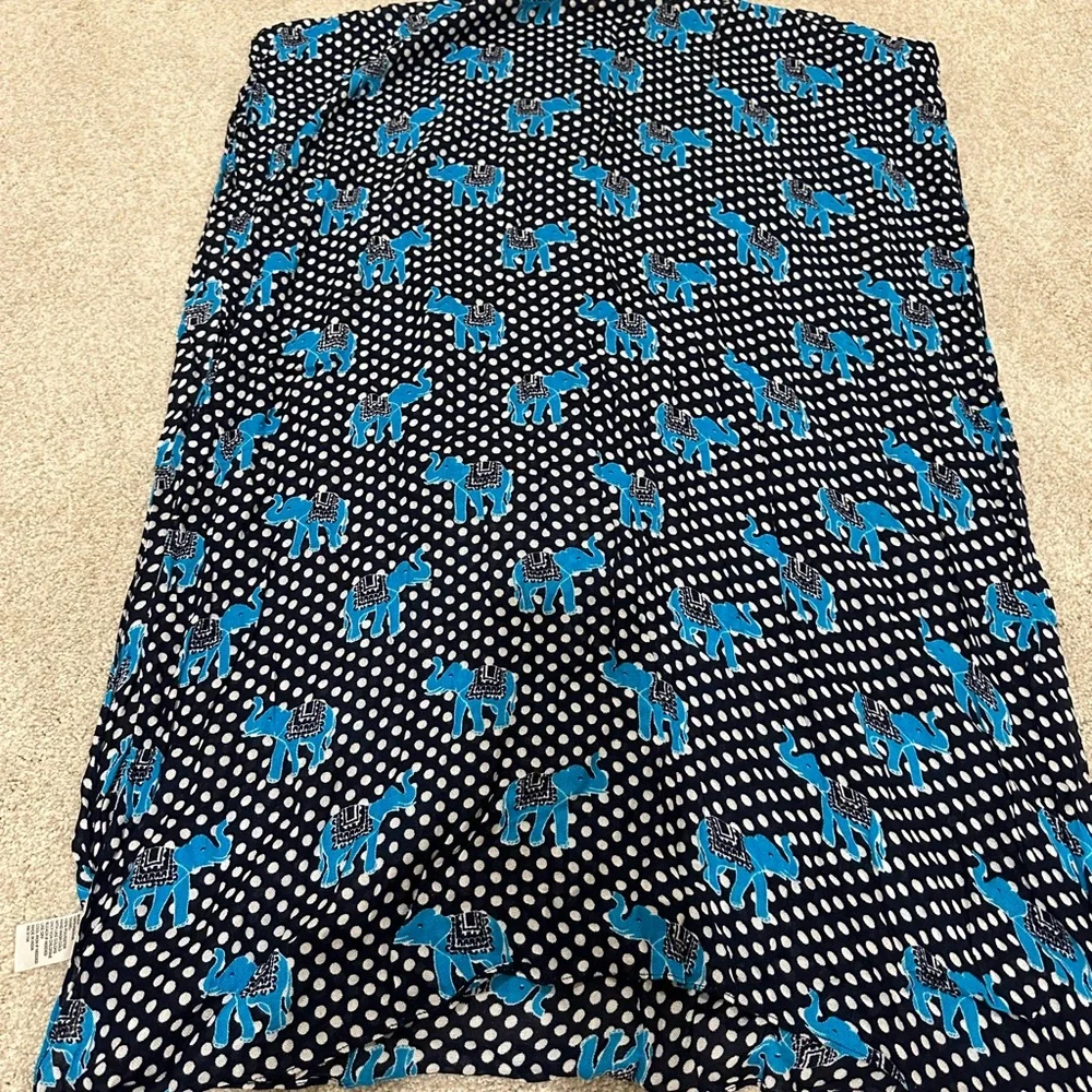 Crown & Ivy Polka Dot Scarf with Blue Accents